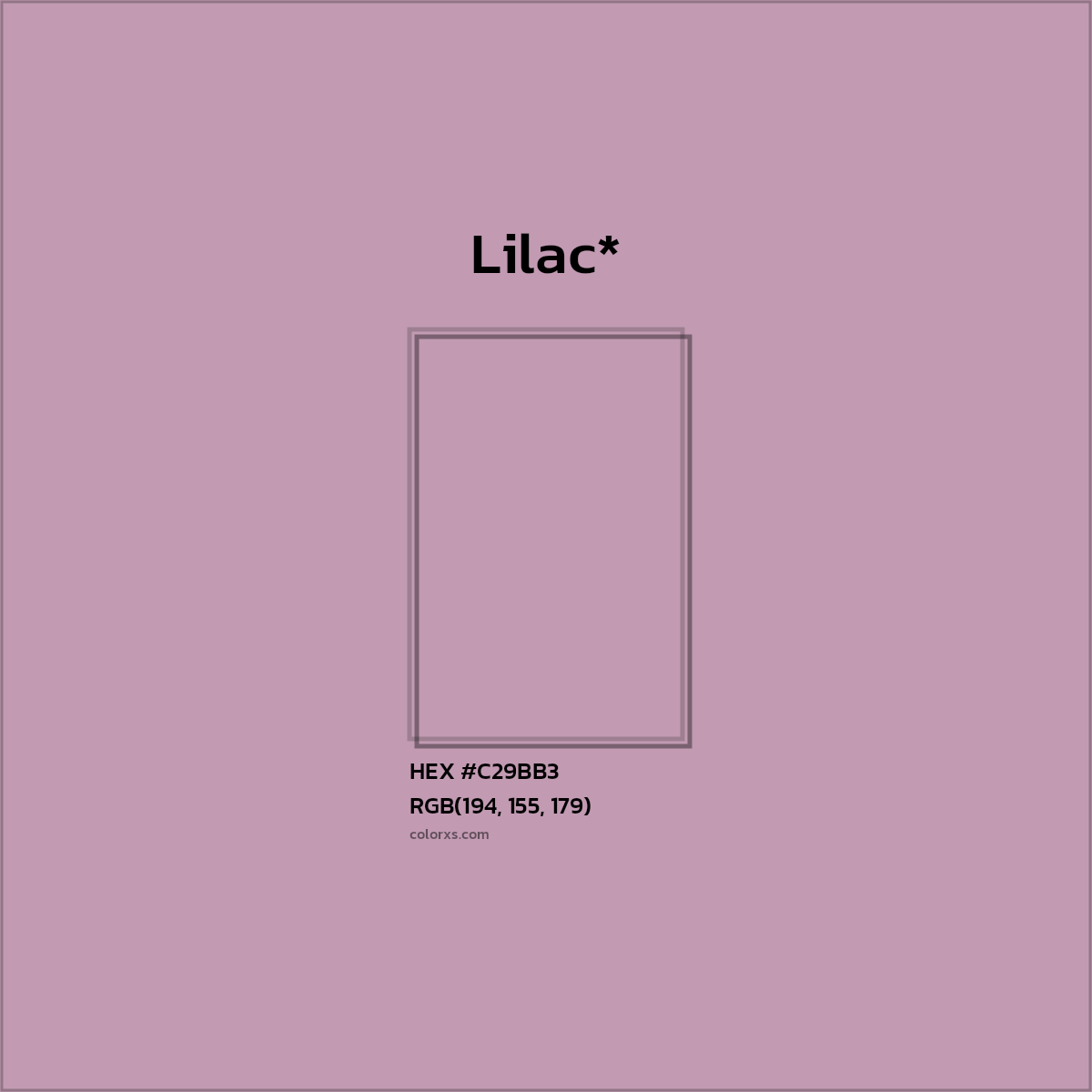 HEX #C29BB3 Color Name, Color Code, Palettes, Similar Paints, Images
