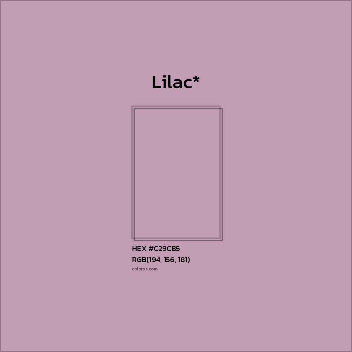 HEX #C29CB5 Color Name, Color Code, Palettes, Similar Paints, Images