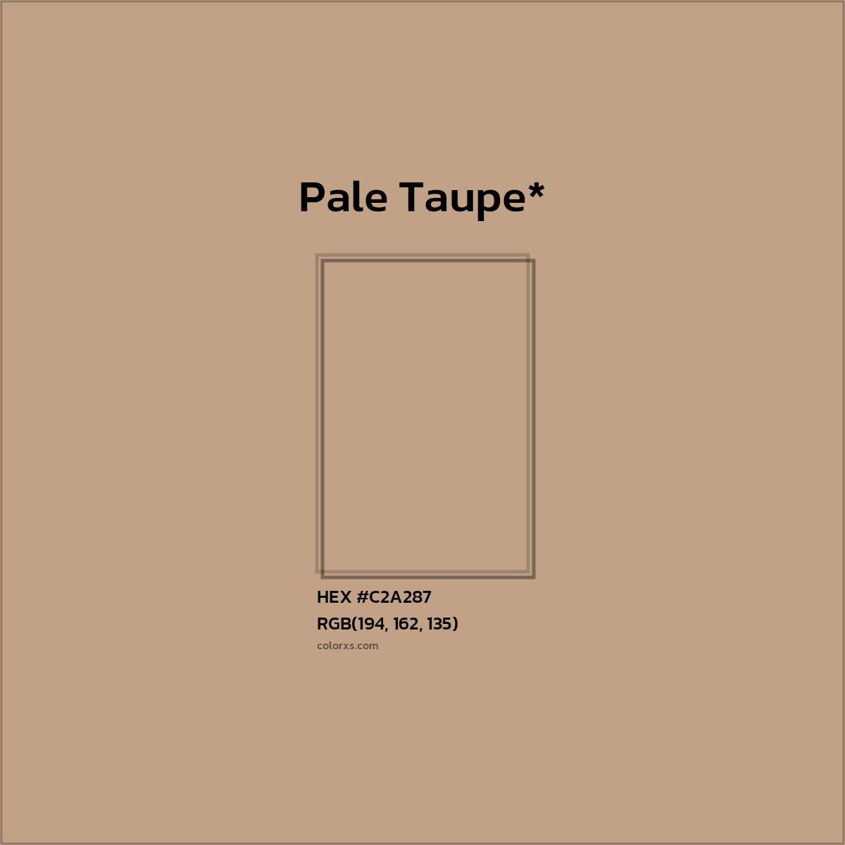 HEX #C2A287 Color Name, Color Code, Palettes, Similar Paints, Images