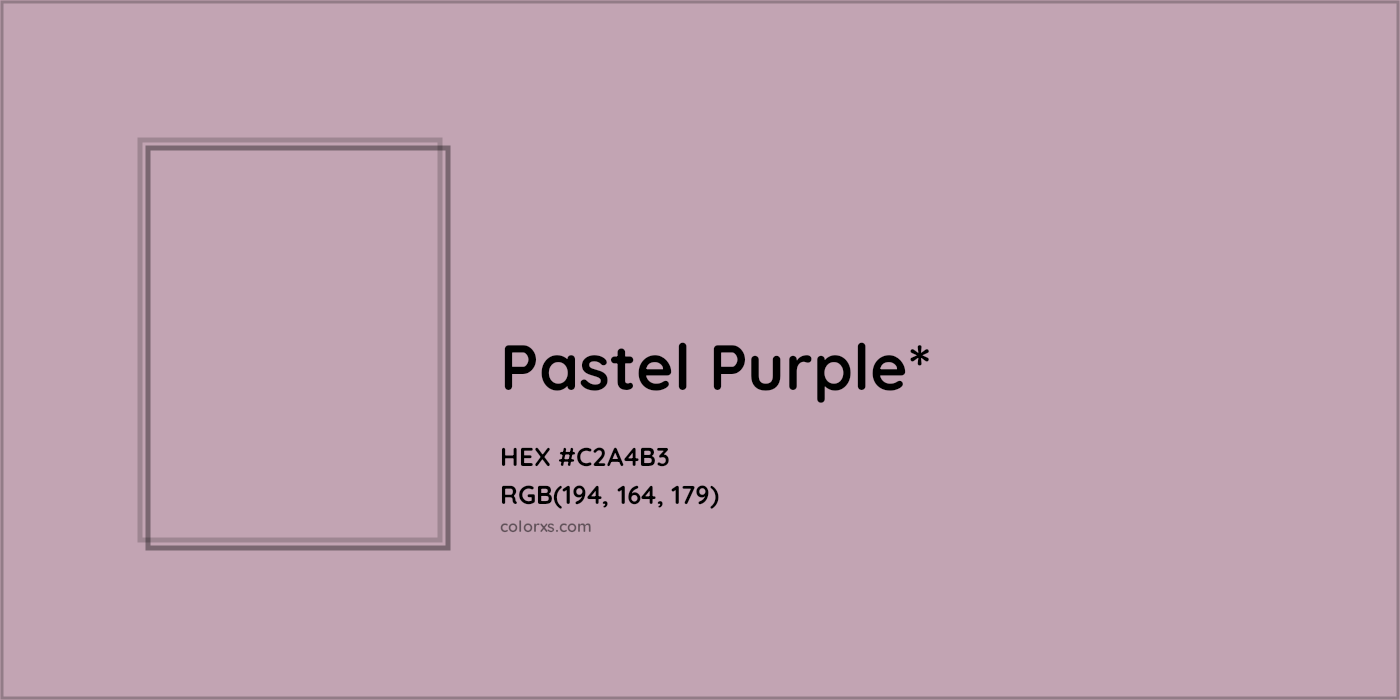 HEX #C2A4B3 Color Name, Color Code, Palettes, Similar Paints, Images