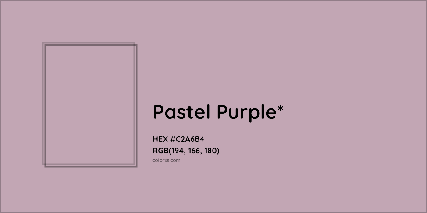 HEX #C2A6B4 Color Name, Color Code, Palettes, Similar Paints, Images