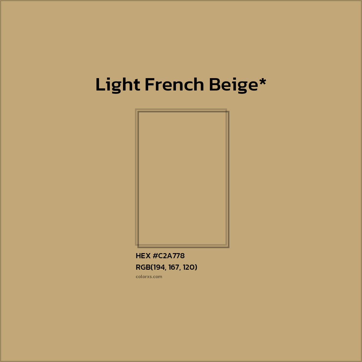 HEX #C2A778 Color Name, Color Code, Palettes, Similar Paints, Images