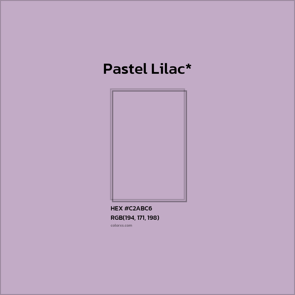 HEX #C2ABC6 Color Name, Color Code, Palettes, Similar Paints, Images