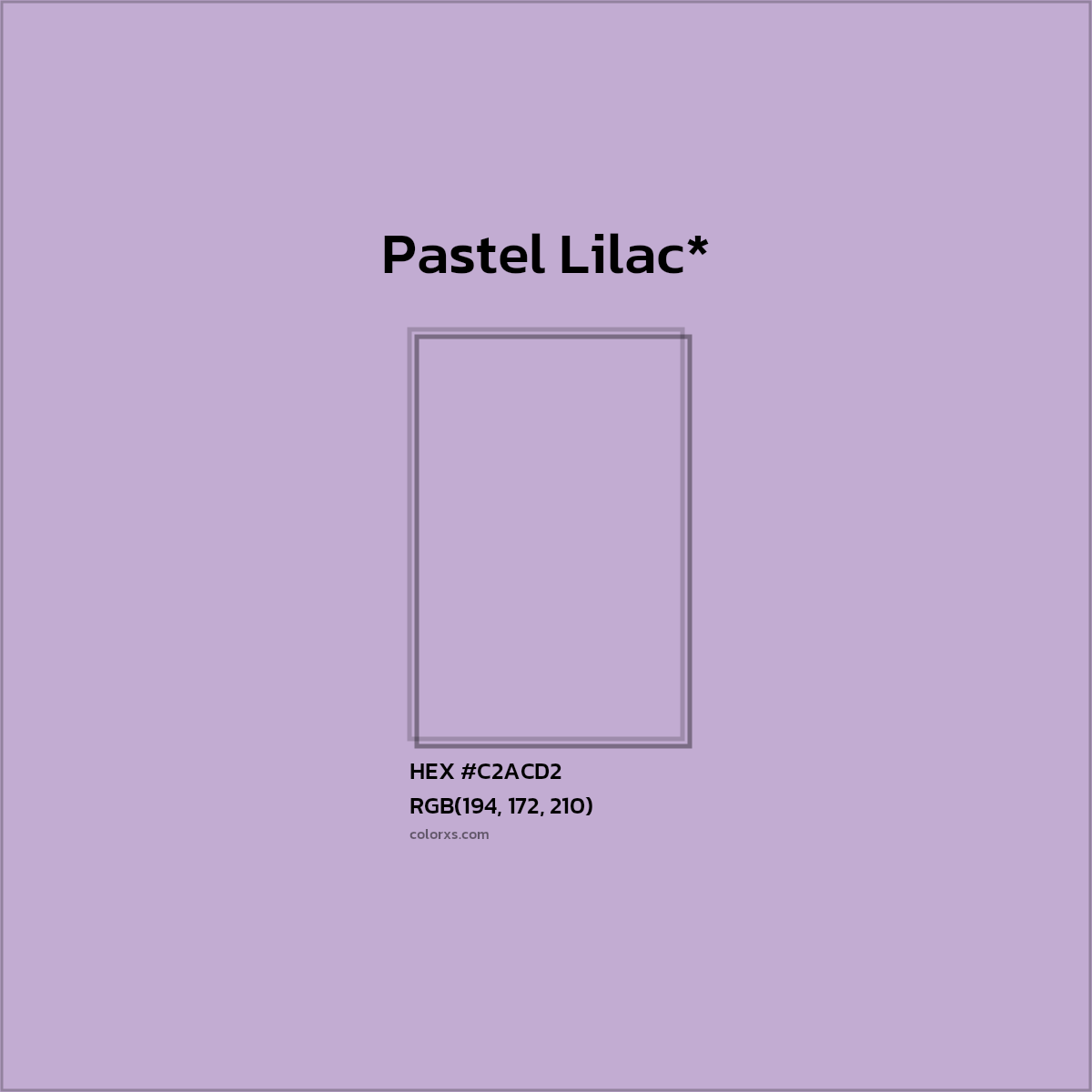 HEX #C2ACD2 Color Name, Color Code, Palettes, Similar Paints, Images