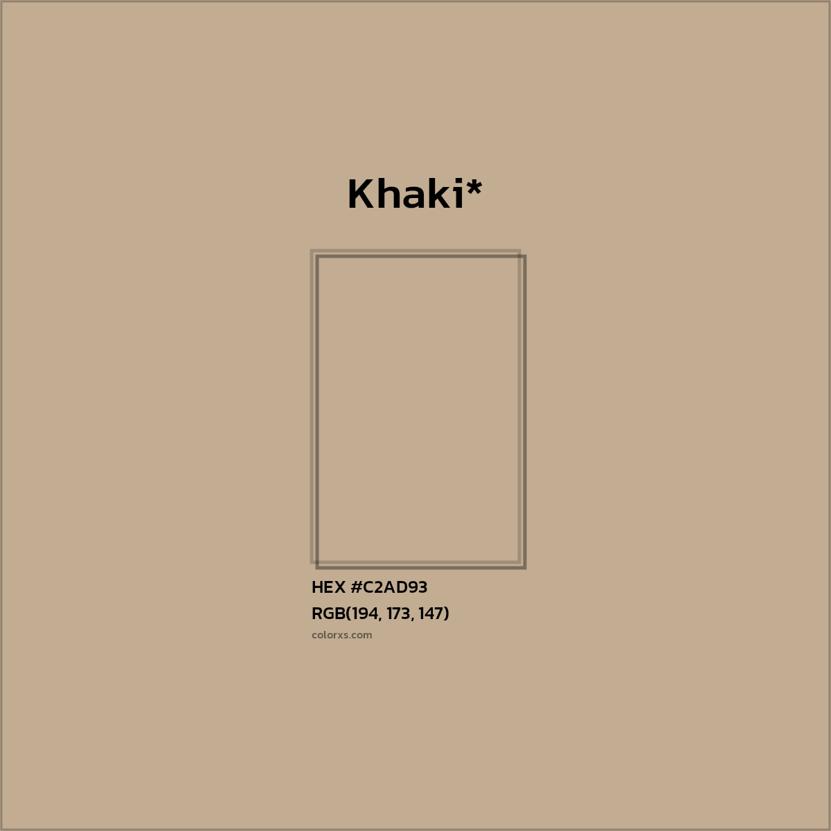 HEX #C2AD93 Color Name, Color Code, Palettes, Similar Paints, Images