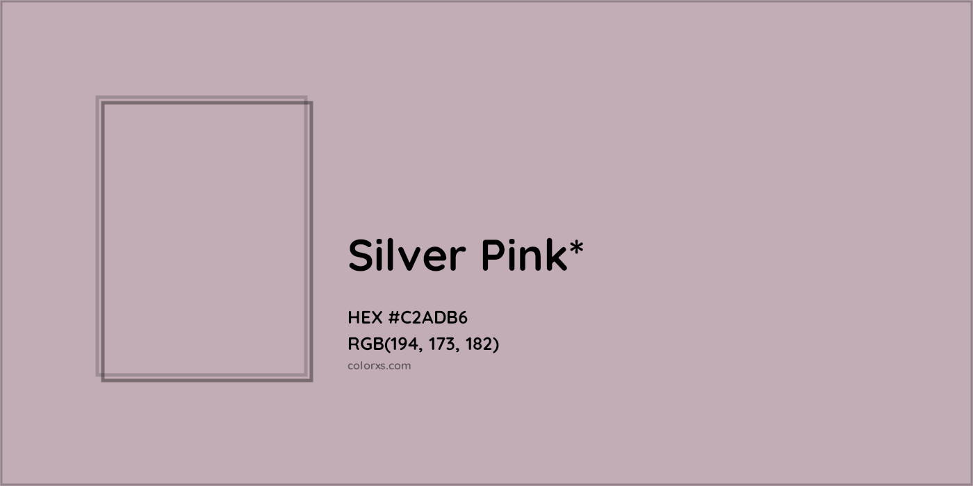 HEX #C2ADB6 Color Name, Color Code, Palettes, Similar Paints, Images