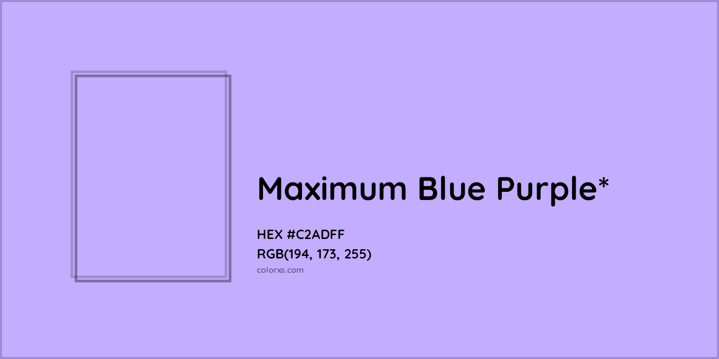 HEX #C2ADFF Color Name, Color Code, Palettes, Similar Paints, Images
