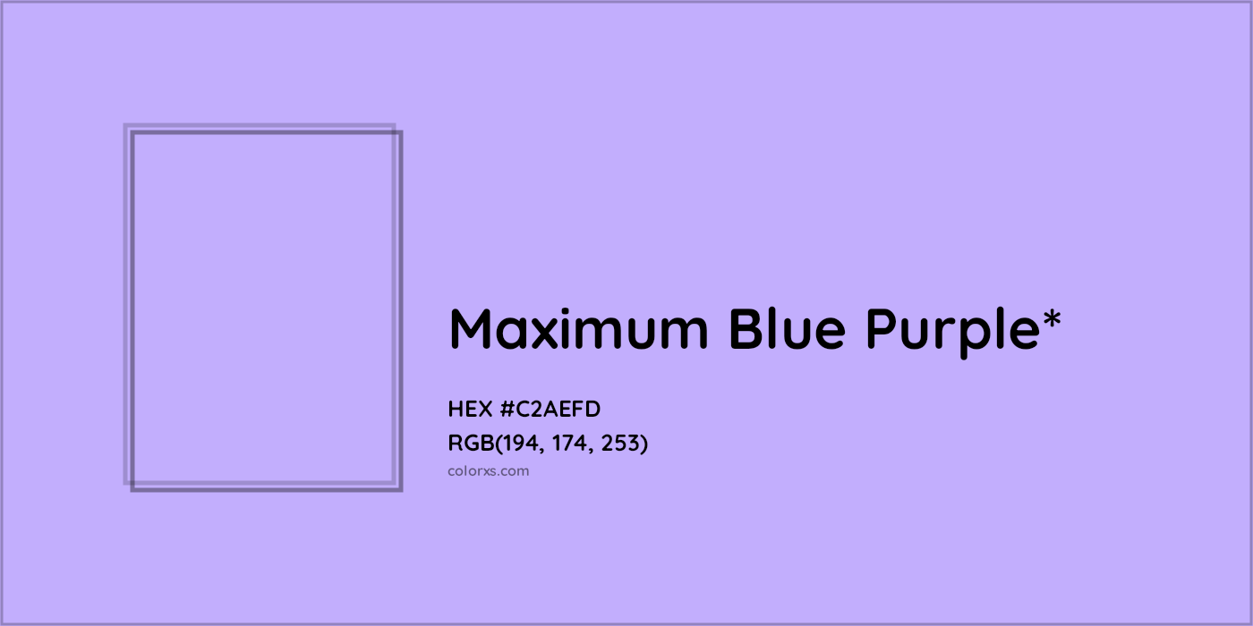 HEX #C2AEFD Color Name, Color Code, Palettes, Similar Paints, Images