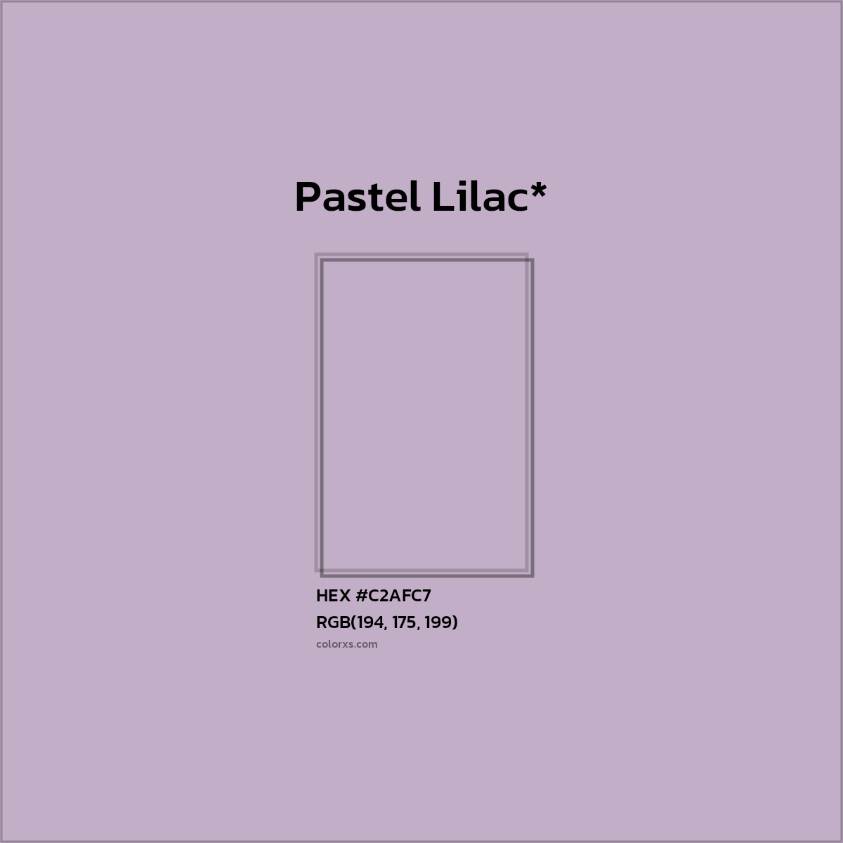 HEX #C2AFC7 Color Name, Color Code, Palettes, Similar Paints, Images