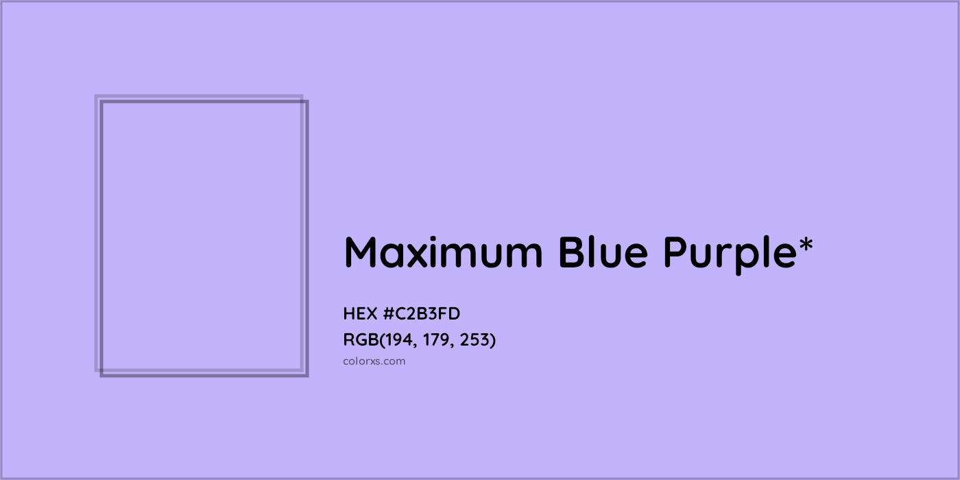 HEX #C2B3FD Color Name, Color Code, Palettes, Similar Paints, Images