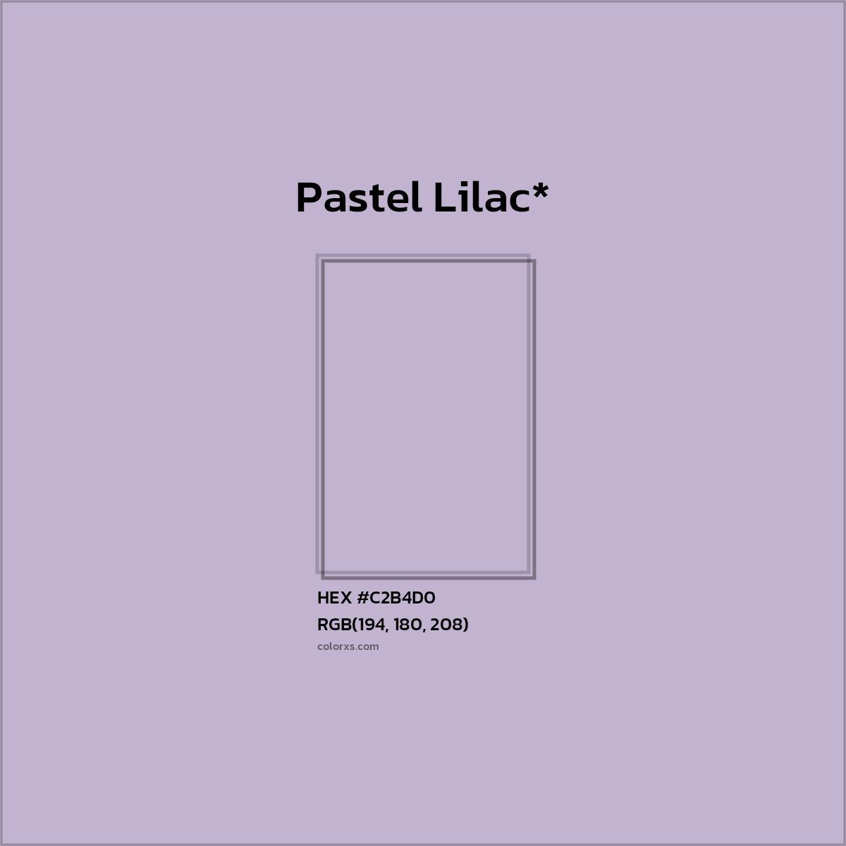 HEX #C2B4D0 Color Name, Color Code, Palettes, Similar Paints, Images