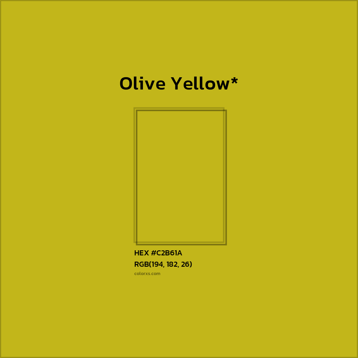 HEX #C2B61A Color Name, Color Code, Palettes, Similar Paints, Images