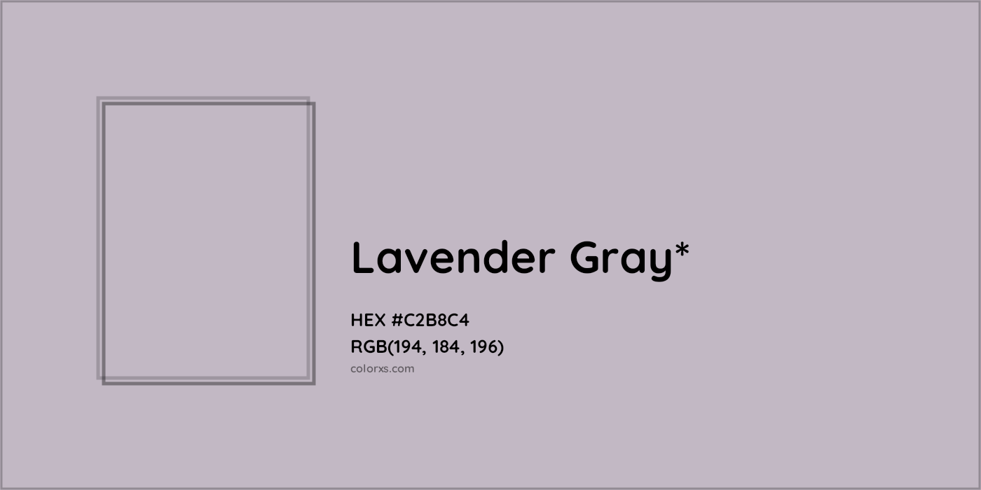 HEX #C2B8C4 Color Name, Color Code, Palettes, Similar Paints, Images