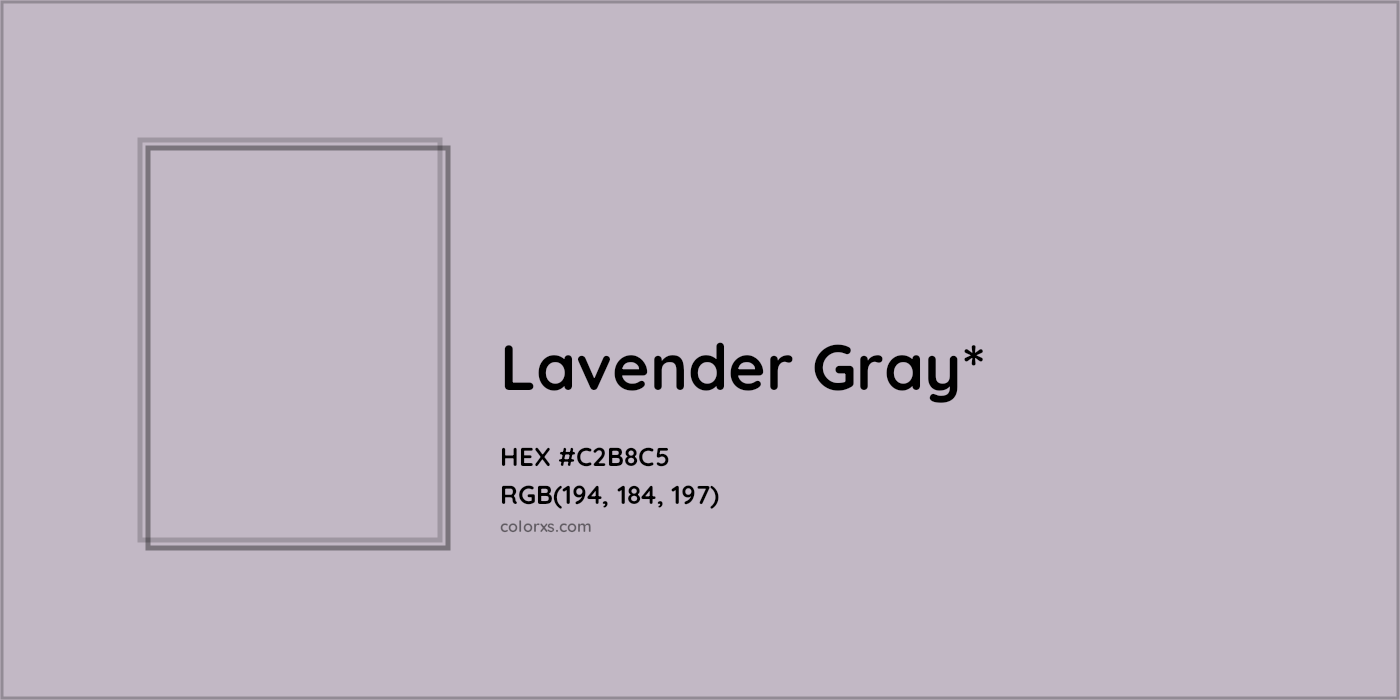 HEX #C2B8C5 Color Name, Color Code, Palettes, Similar Paints, Images