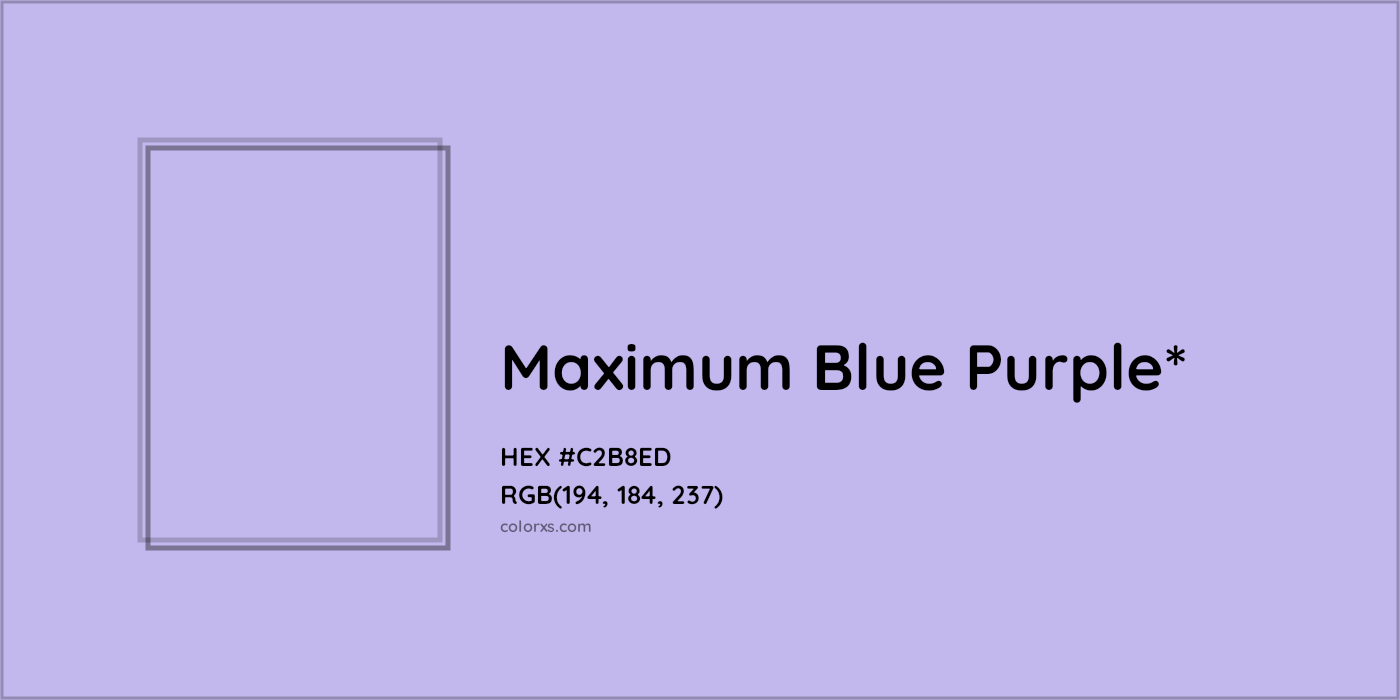 HEX #C2B8ED Color Name, Color Code, Palettes, Similar Paints, Images
