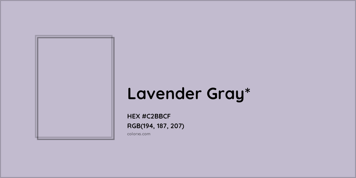 HEX #C2BBCF Color Name, Color Code, Palettes, Similar Paints, Images