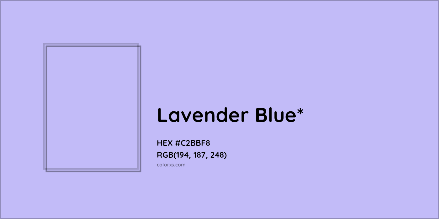 HEX #C2BBF8 Color Name, Color Code, Palettes, Similar Paints, Images