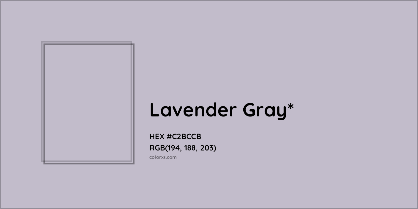 HEX #C2BCCB Color Name, Color Code, Palettes, Similar Paints, Images