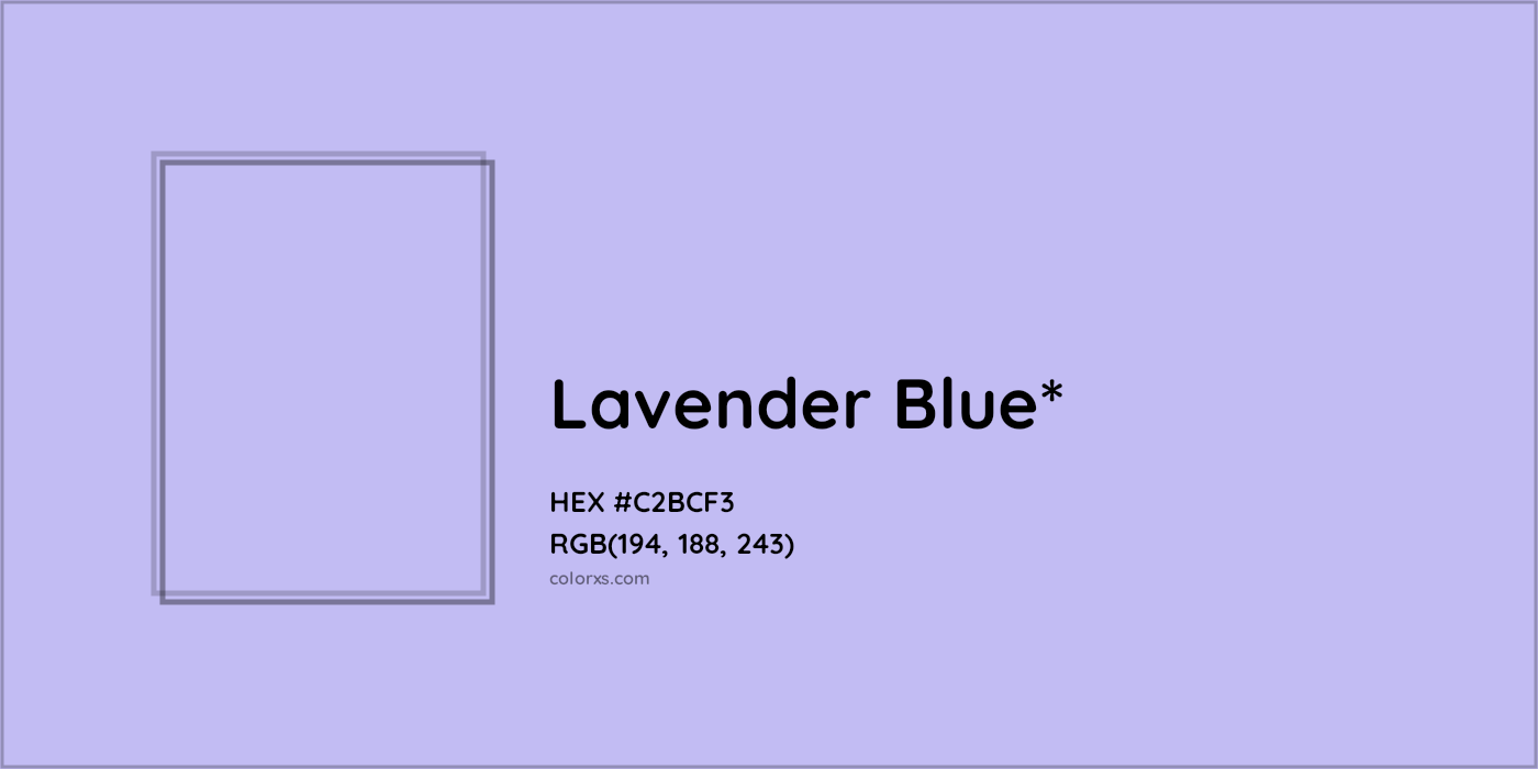 HEX #C2BCF3 Color Name, Color Code, Palettes, Similar Paints, Images