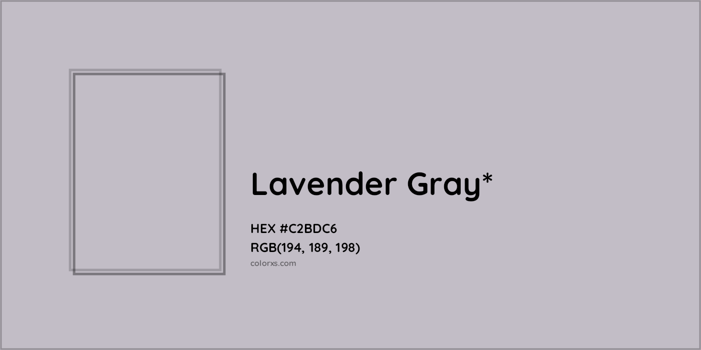 HEX #C2BDC6 Color Name, Color Code, Palettes, Similar Paints, Images