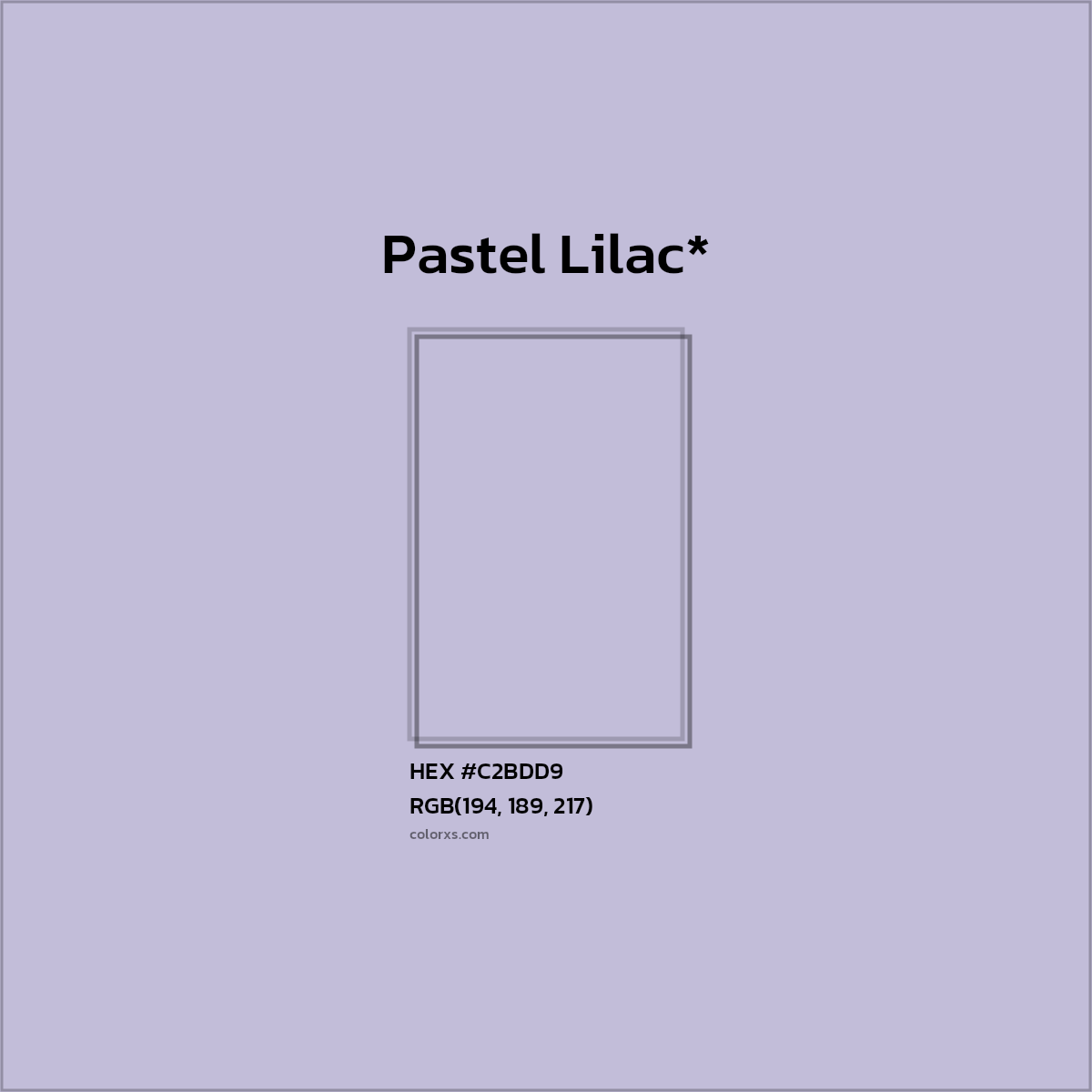 HEX #C2BDD9 Color Name, Color Code, Palettes, Similar Paints, Images