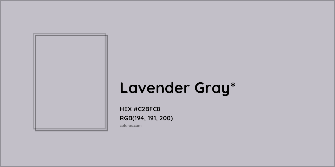 HEX #C2BFC8 Color Name, Color Code, Palettes, Similar Paints, Images