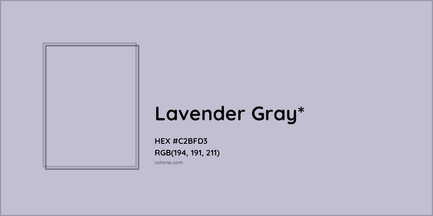 HEX #C2BFD3 Color Name, Color Code, Palettes, Similar Paints, Images