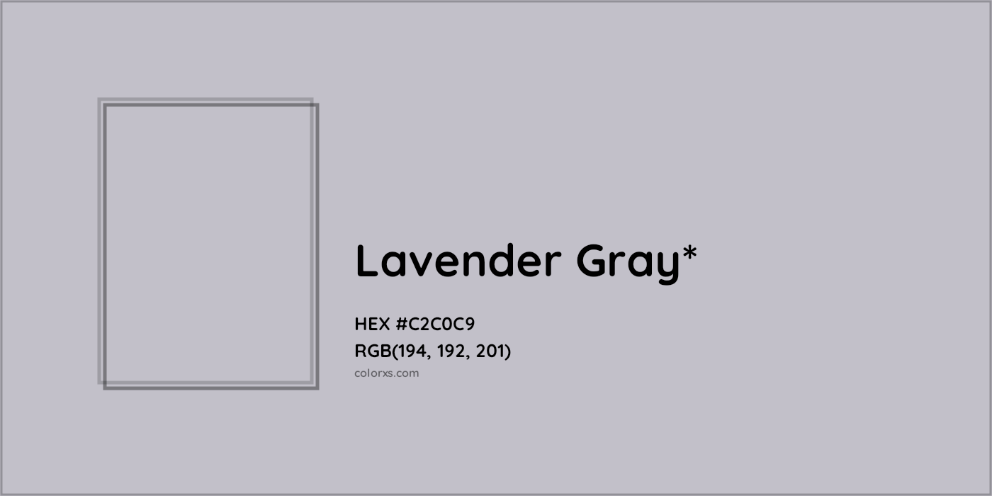 HEX #C2C0C9 Color Name, Color Code, Palettes, Similar Paints, Images