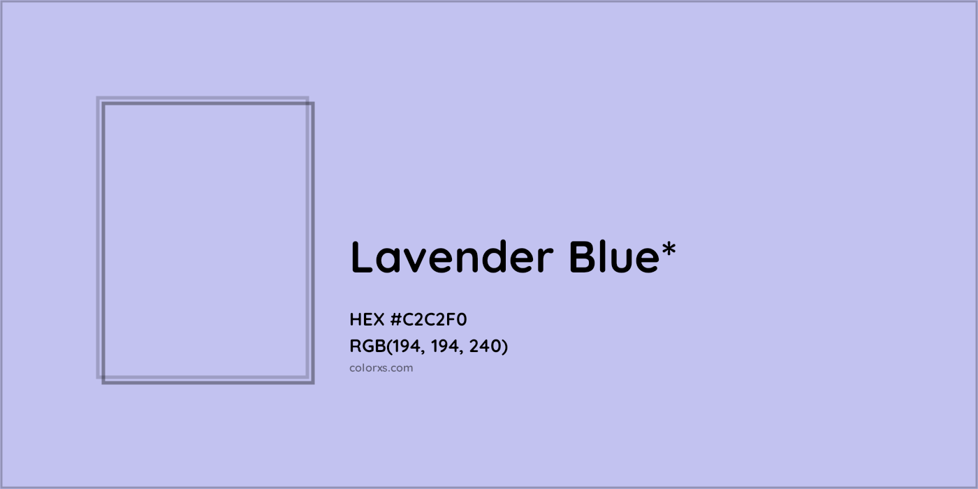 HEX #C2C2F0 Color Name, Color Code, Palettes, Similar Paints, Images