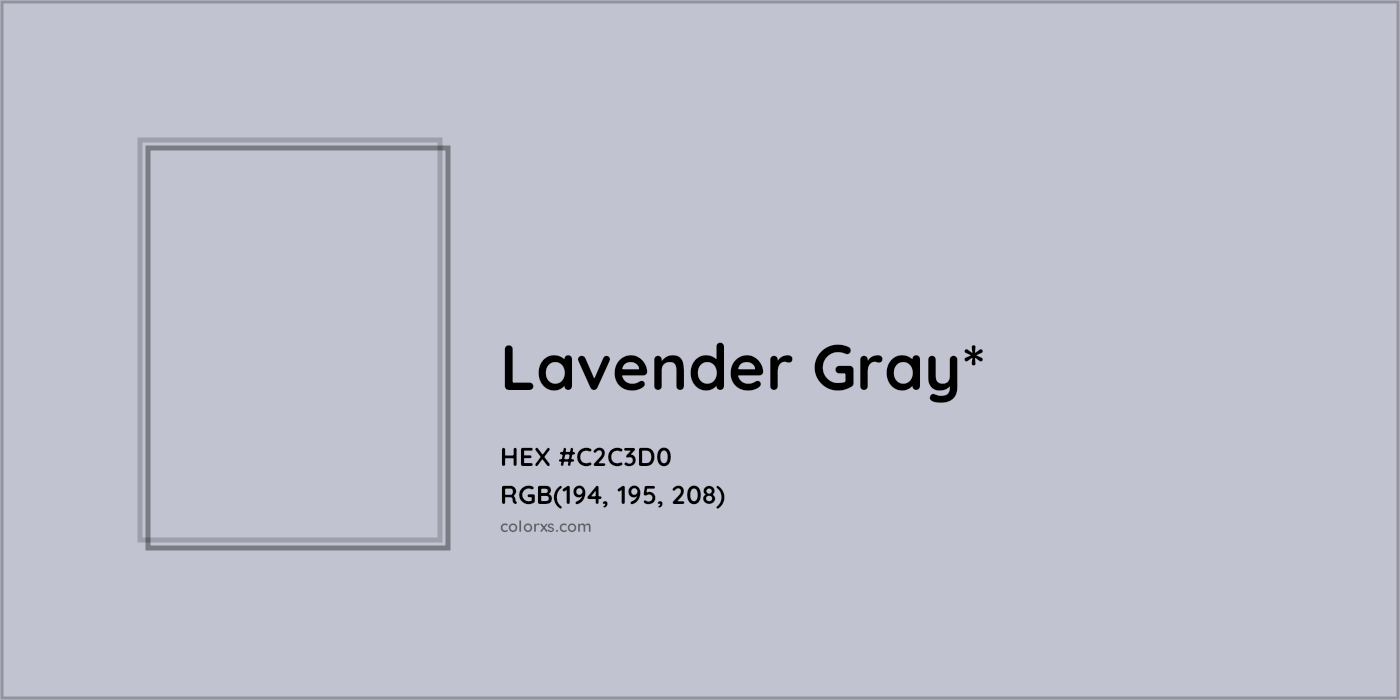 HEX #C2C3D0 Color Name, Color Code, Palettes, Similar Paints, Images