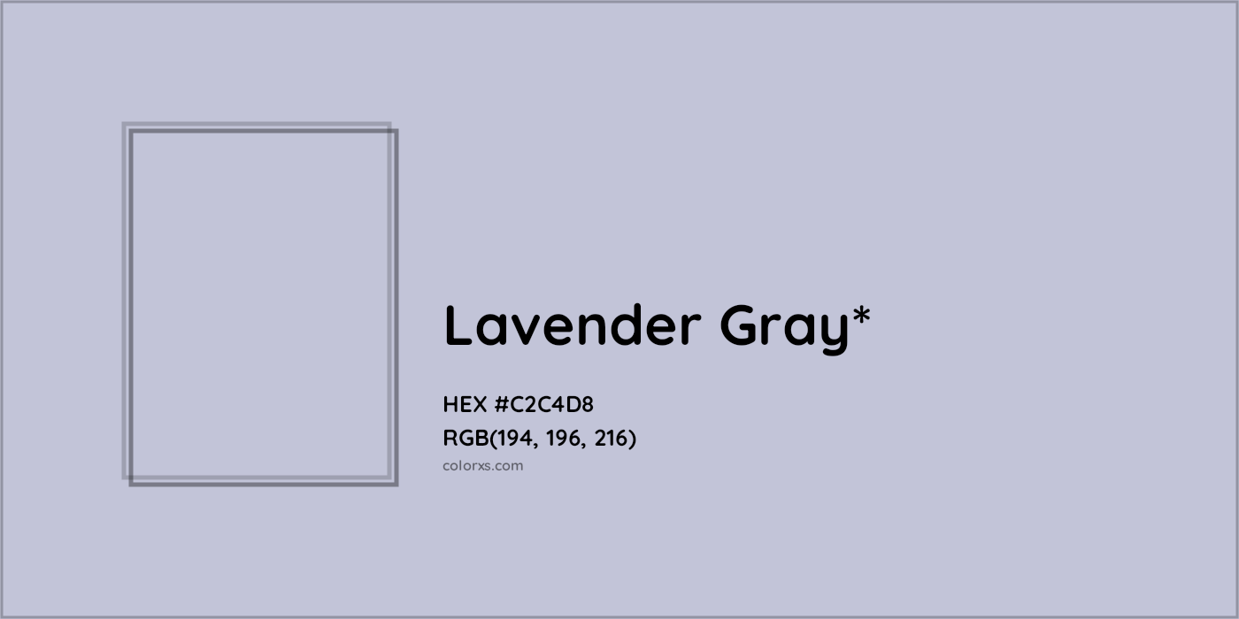 HEX #C2C4D8 Color Name, Color Code, Palettes, Similar Paints, Images