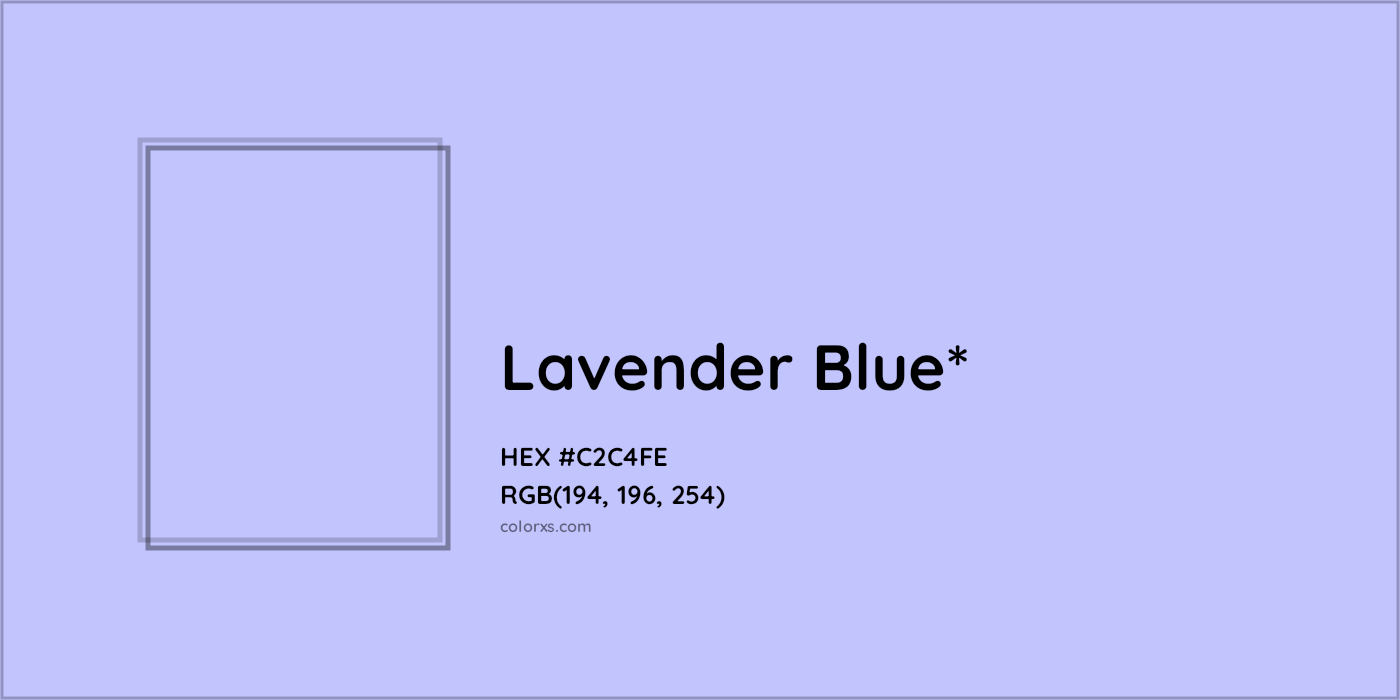HEX #C2C4FE Color Name, Color Code, Palettes, Similar Paints, Images