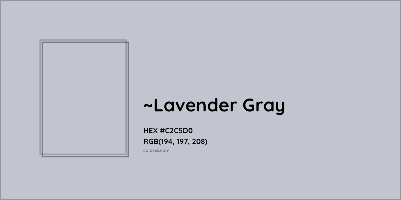 HEX #C2C5D0 Color Name, Color Code, Palettes, Similar Paints, Images