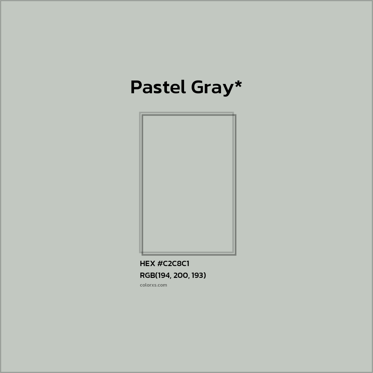 HEX #C2C8C1 Color Name, Color Code, Palettes, Similar Paints, Images