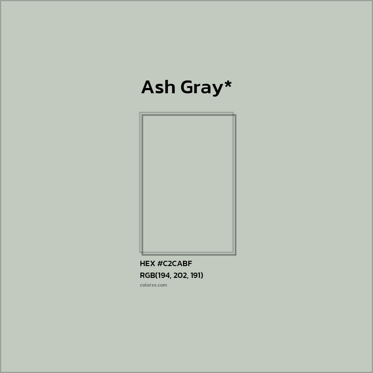 HEX #C2CABF Color Name, Color Code, Palettes, Similar Paints, Images