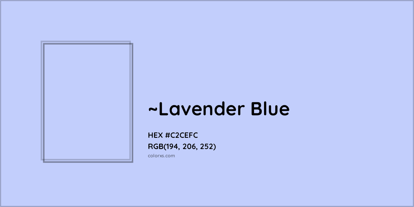 HEX #C2CEFC Color Name, Color Code, Palettes, Similar Paints, Images