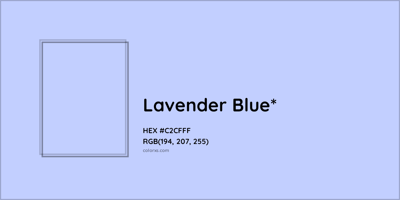 HEX #C2CFFF Color Name, Color Code, Palettes, Similar Paints, Images