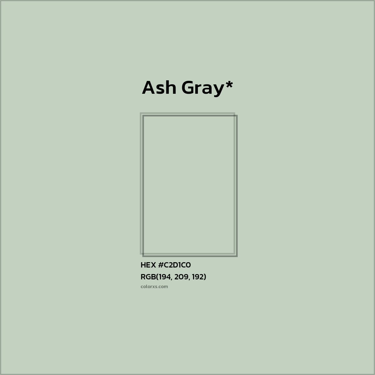 HEX #C2D1C0 Color Name, Color Code, Palettes, Similar Paints, Images