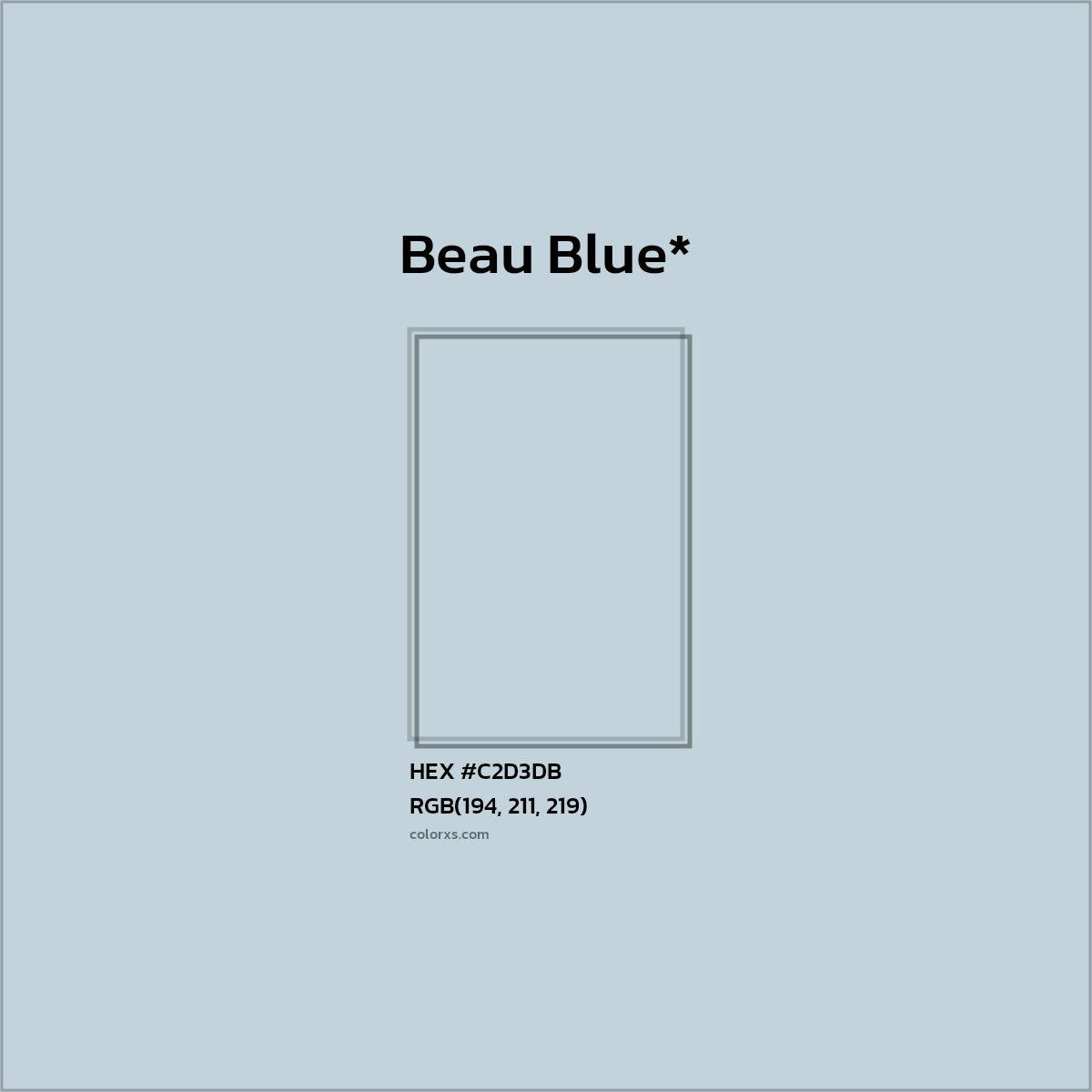 HEX #C2D3DB Color Name, Color Code, Palettes, Similar Paints, Images