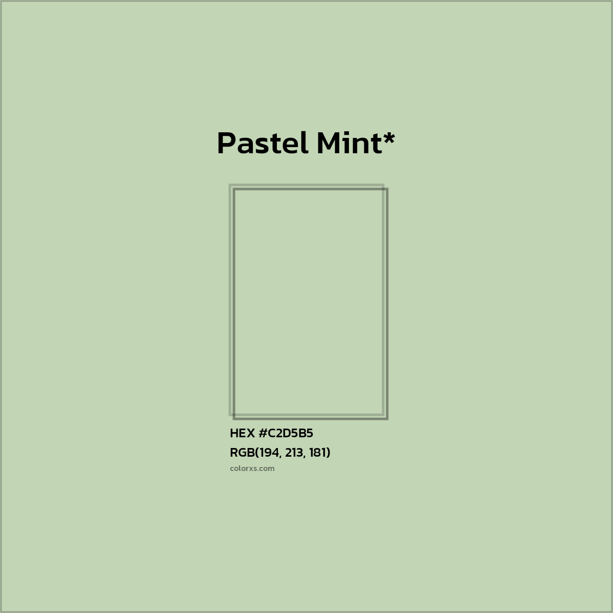 HEX #C2D5B5 Color Name, Color Code, Palettes, Similar Paints, Images