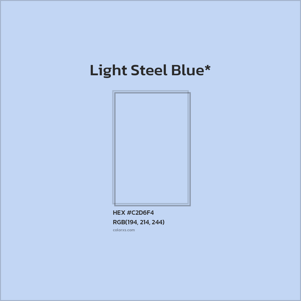 HEX #C2D6F4 Color Name, Color Code, Palettes, Similar Paints, Images