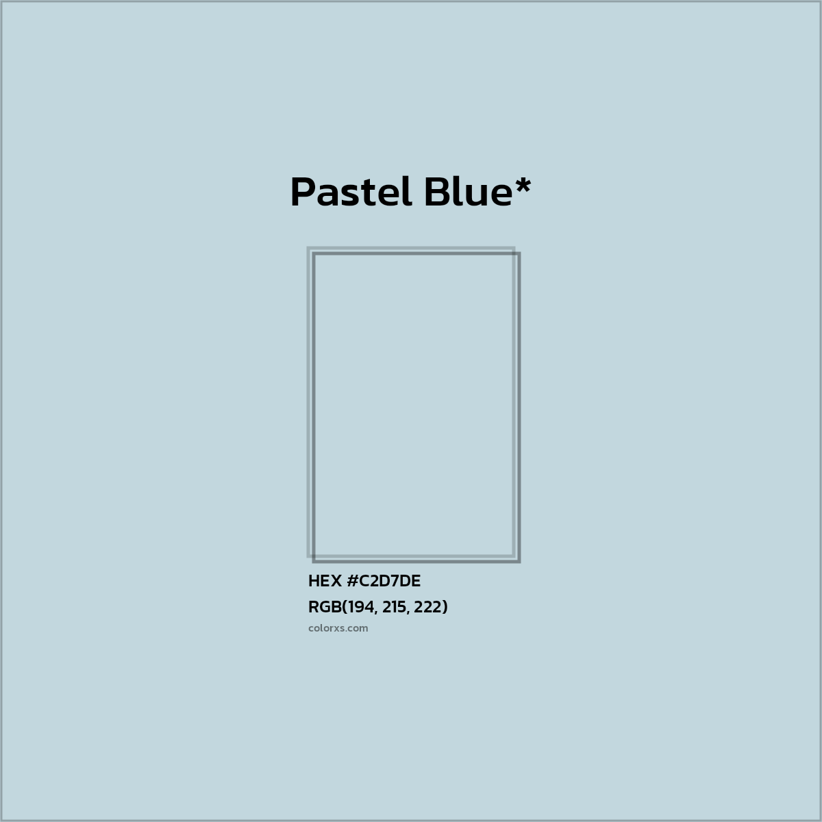 HEX #C2D7DE Color Name, Color Code, Palettes, Similar Paints, Images