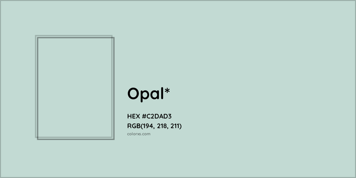 HEX #C2DAD3 Color Name, Color Code, Palettes, Similar Paints, Images
