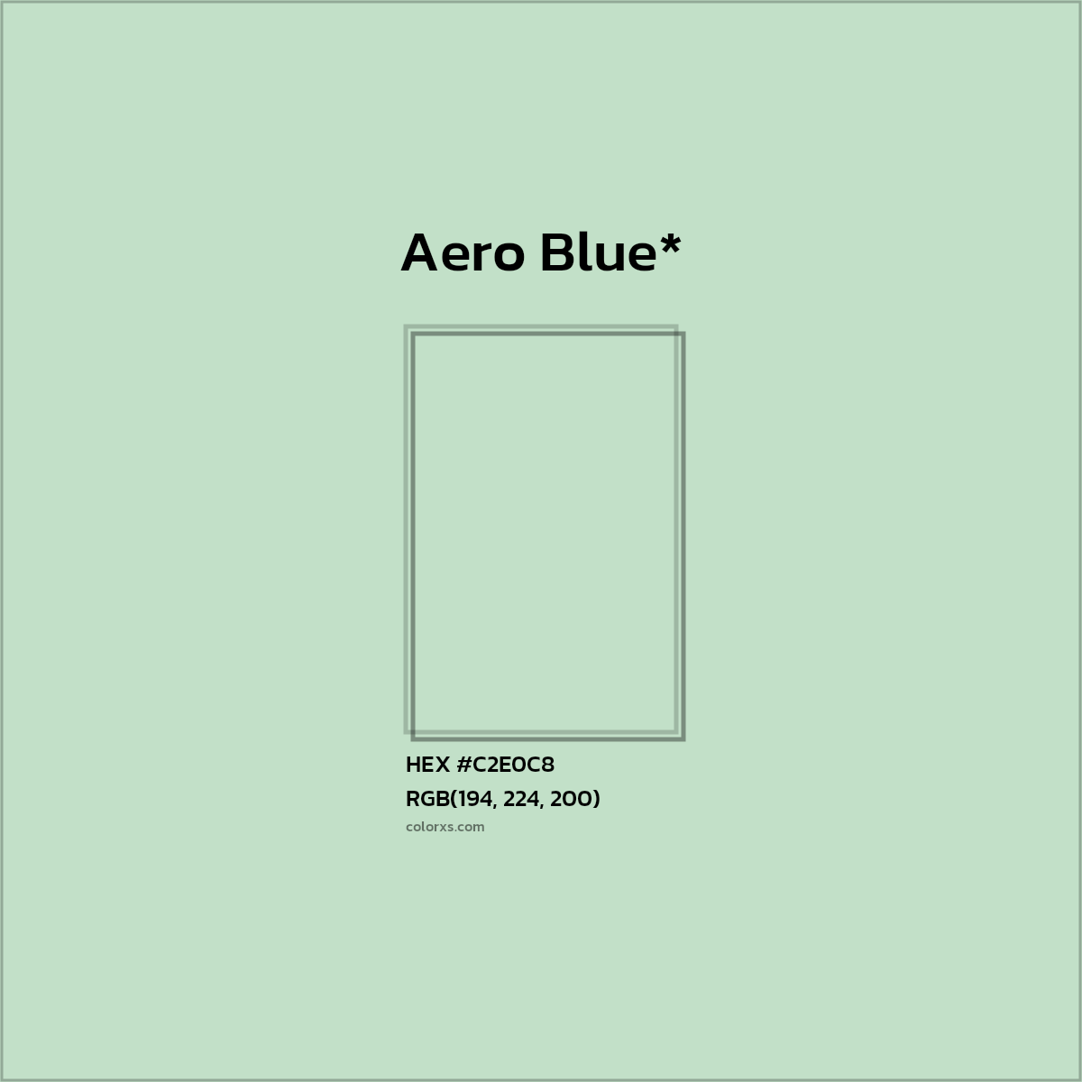 HEX #C2E0C8 Color Name, Color Code, Palettes, Similar Paints, Images