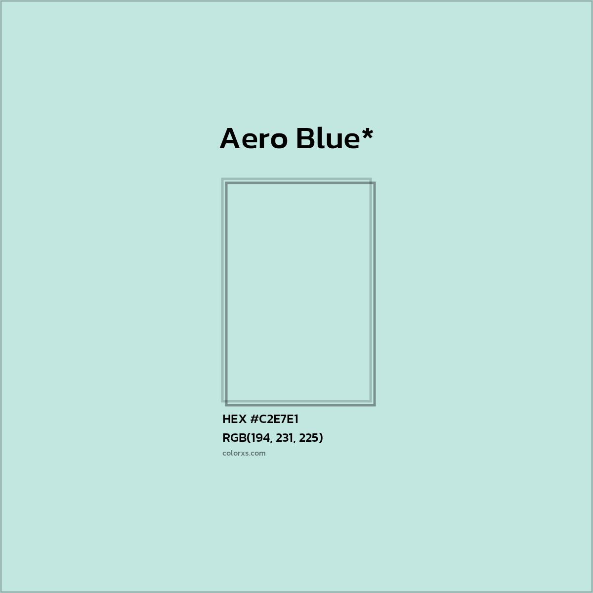 HEX #C2E7E1 Color Name, Color Code, Palettes, Similar Paints, Images