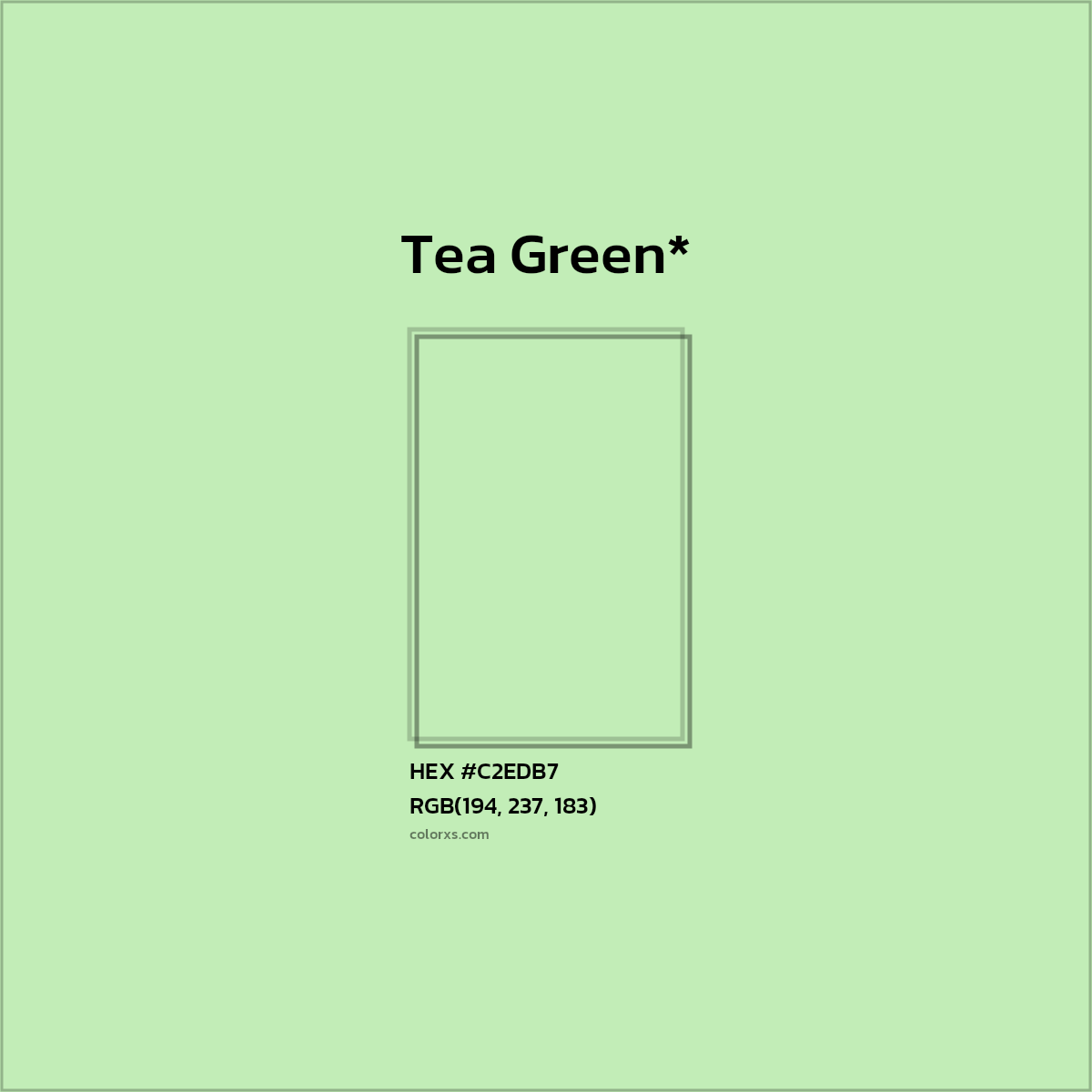 HEX #C2EDB7 Color Name, Color Code, Palettes, Similar Paints, Images
