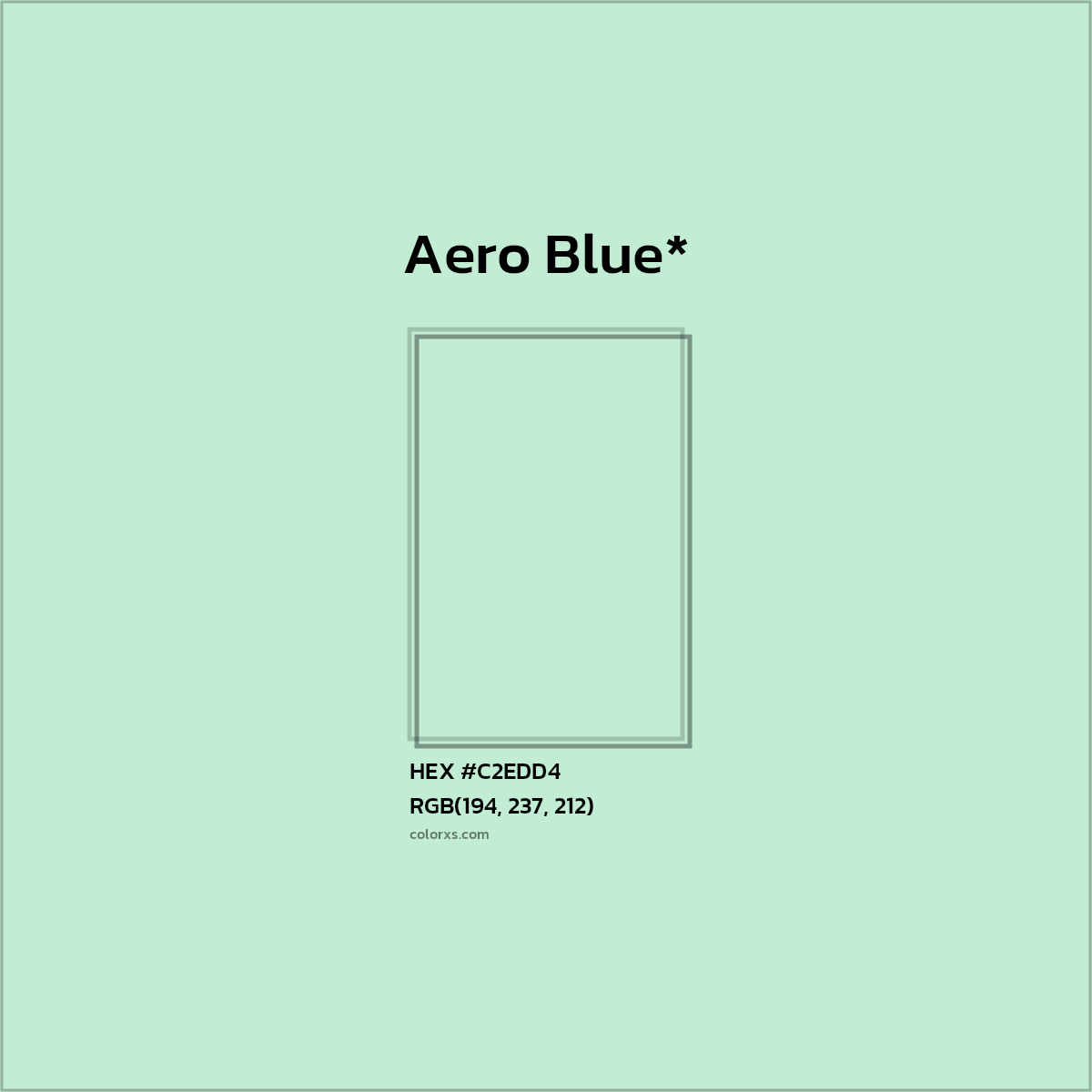 HEX #C2EDD4 Color Name, Color Code, Palettes, Similar Paints, Images