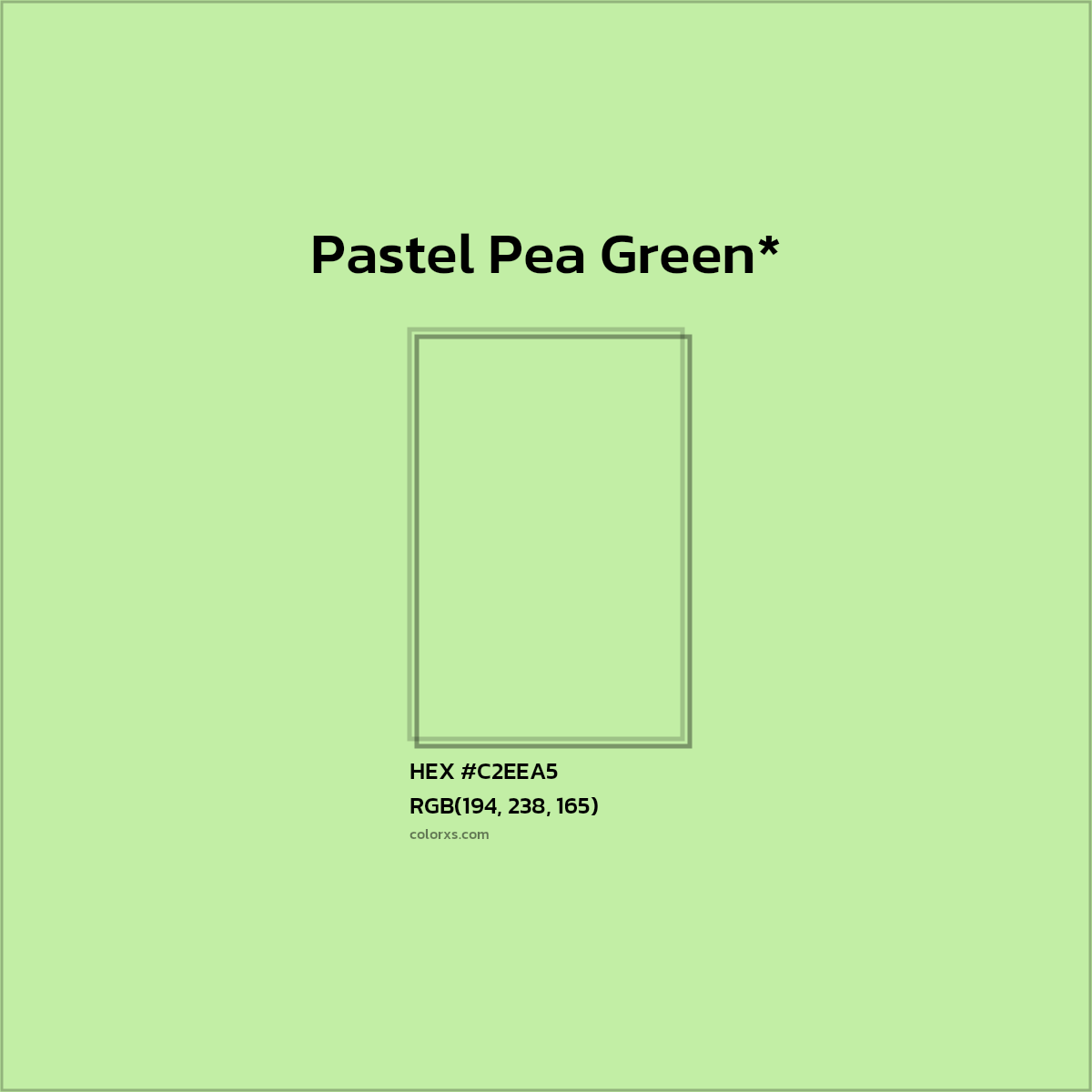 HEX #C2EEA5 Color Name, Color Code, Palettes, Similar Paints, Images