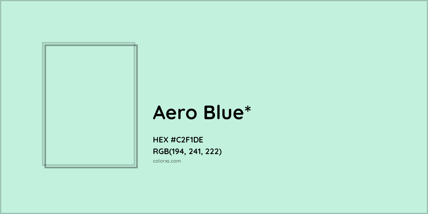 HEX #C2F1DE Color Name, Color Code, Palettes, Similar Paints, Images
