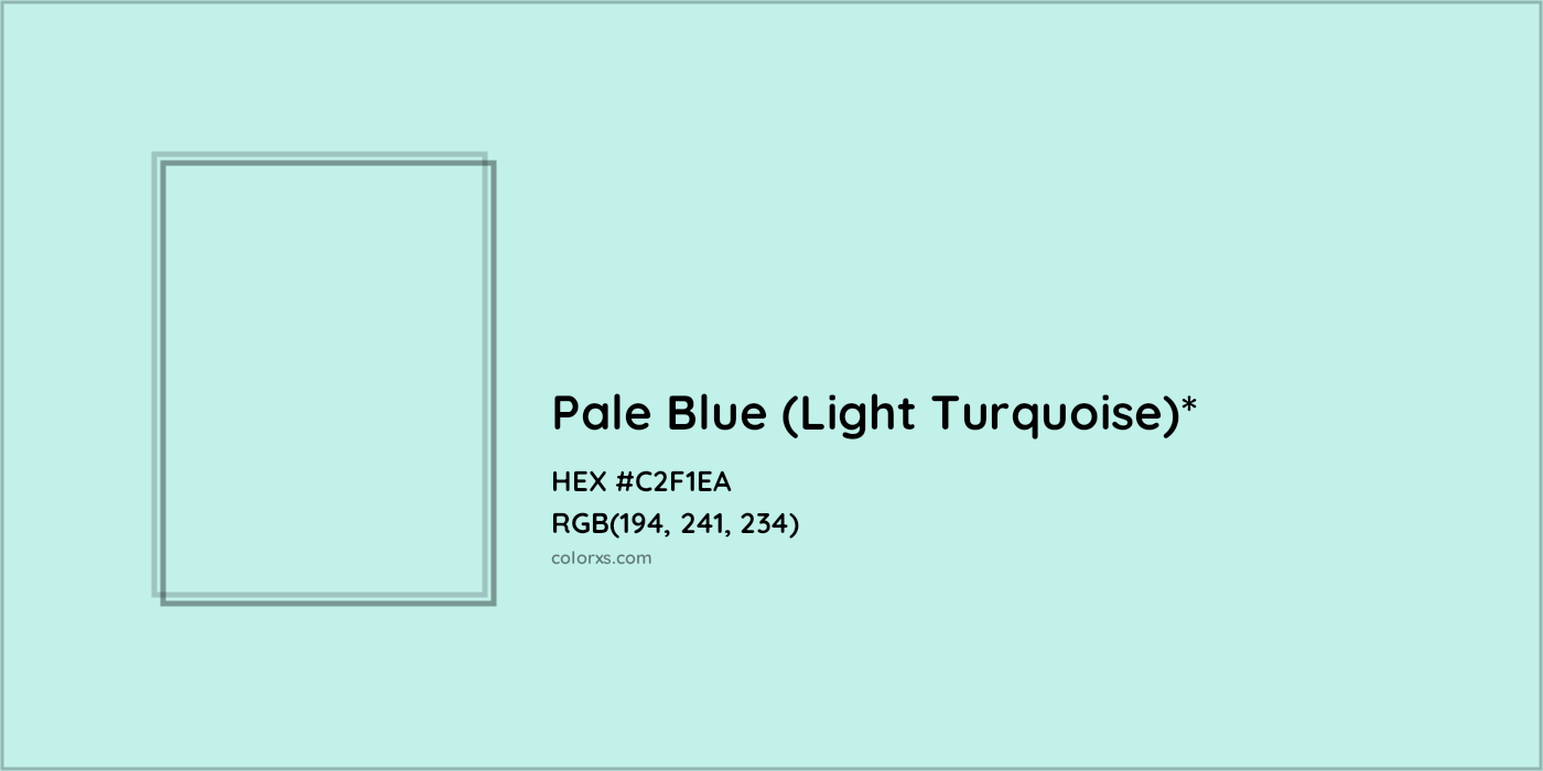 HEX #C2F1EA Color Name, Color Code, Palettes, Similar Paints, Images